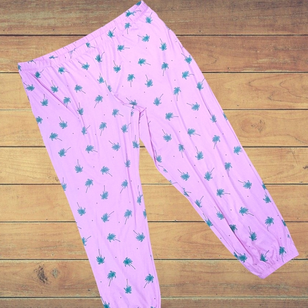 Joyspun Pajamas Palm Tree Set Cool Breeze Size 2X - Picture 5 of 10
